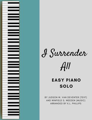 Book cover for I Surrender All - Easy Piano Solo