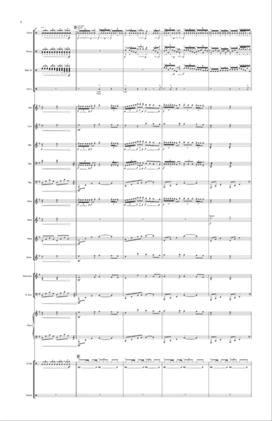 Someone watching over me (Indoor Drumline Show) Percussion Ensemble scores gallery preview page 4