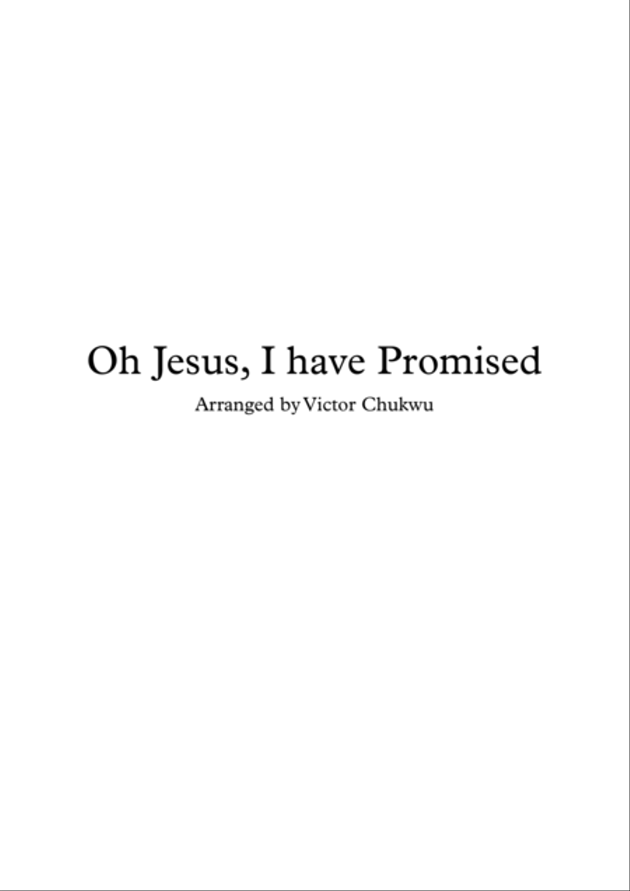 Oh Jesus I have Promised Oh Jesus I have Promised Violin Solo scores gallery preview page 1