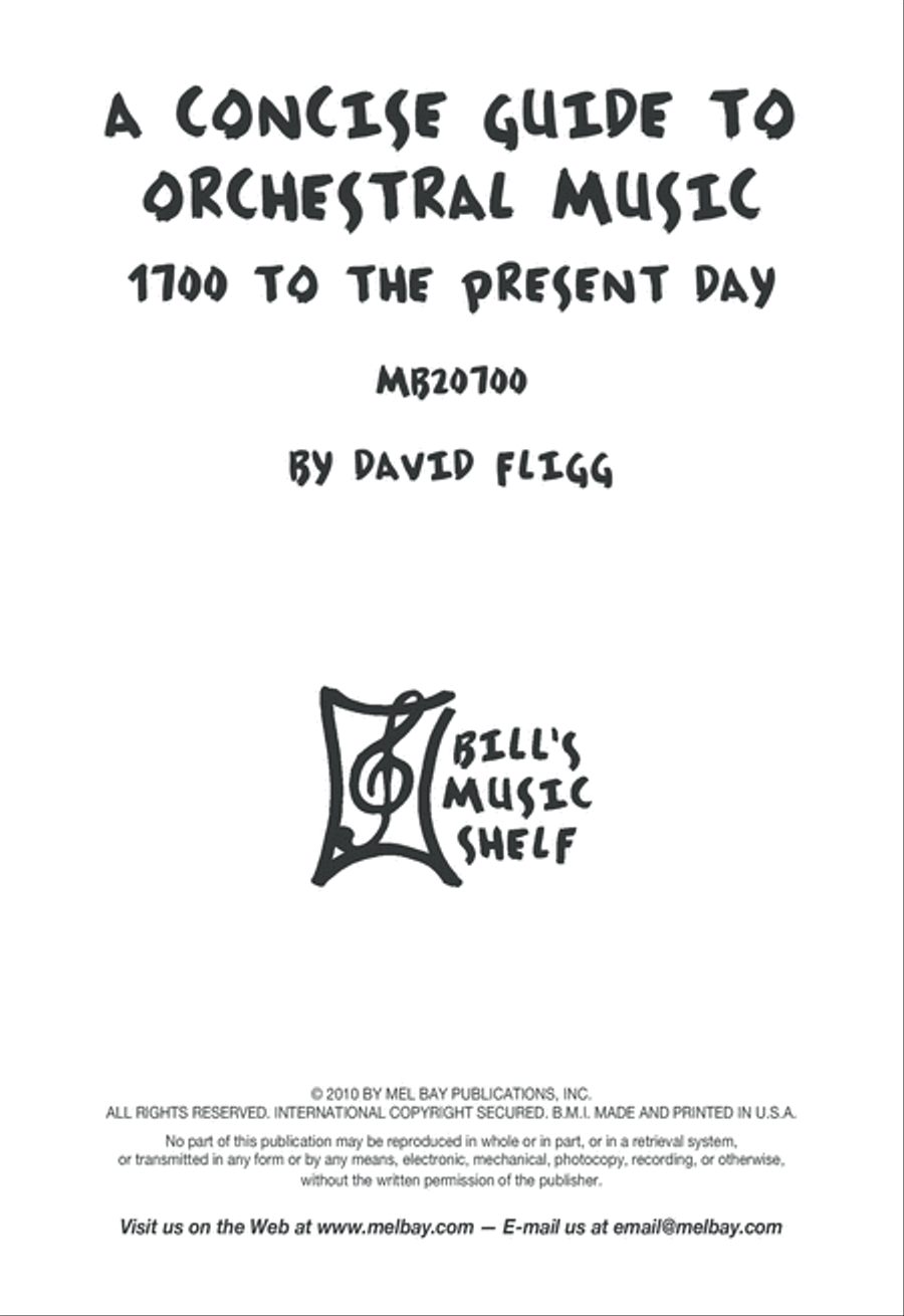 A Concise Guide to Orchestral Music 1700 to the Present Day