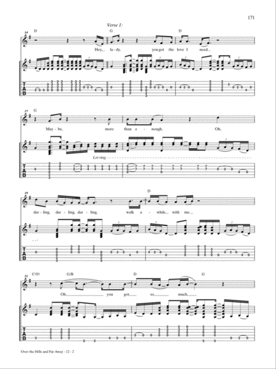 Over the Hills and Far Away Guitar Tablature scores gallery preview page 2