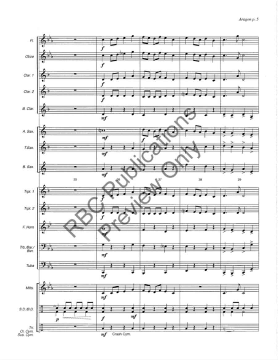 Aragon Concert Band scores gallery preview page 8