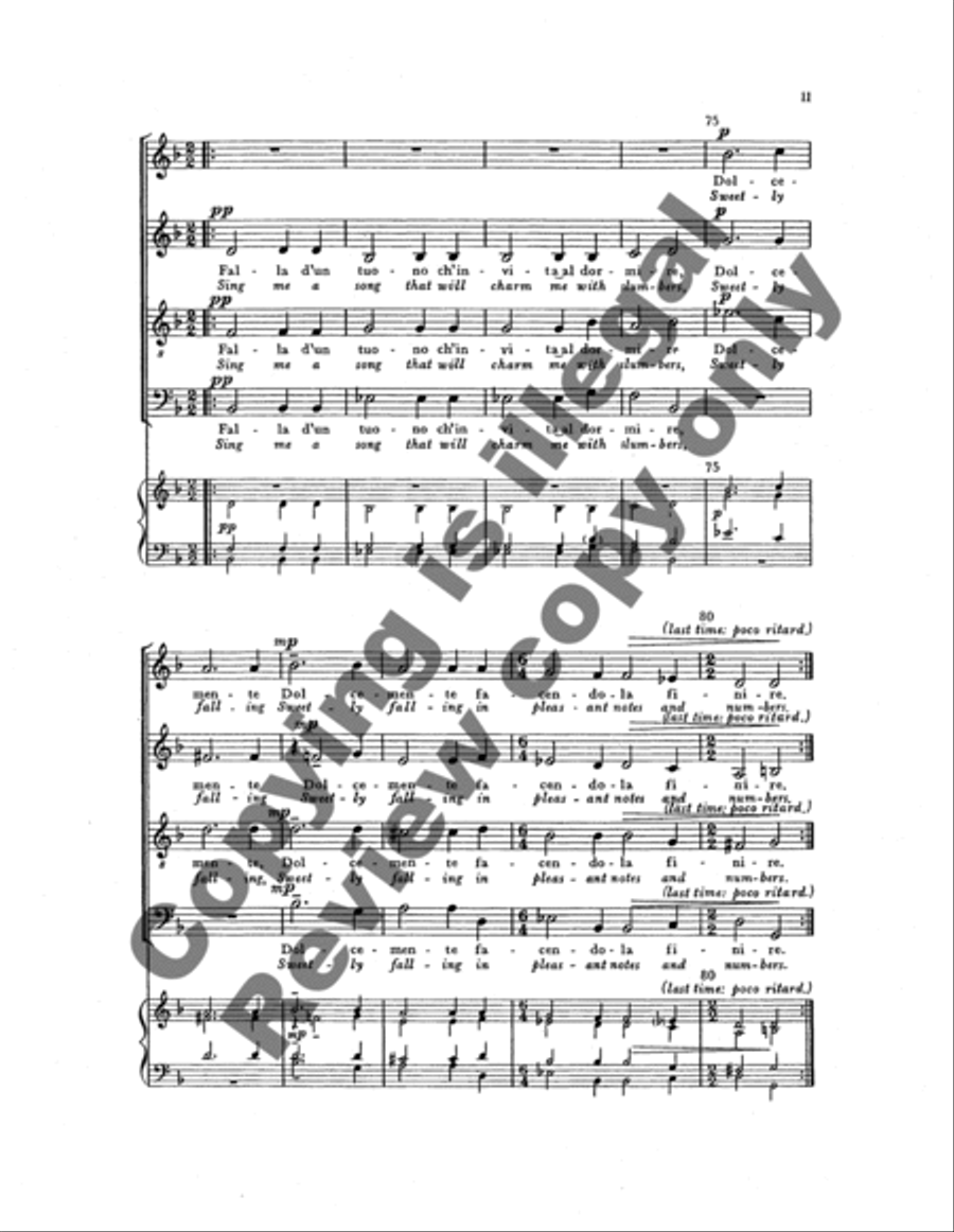 Fa una canzone (Sing me a song) 4-Part scores gallery preview page 14