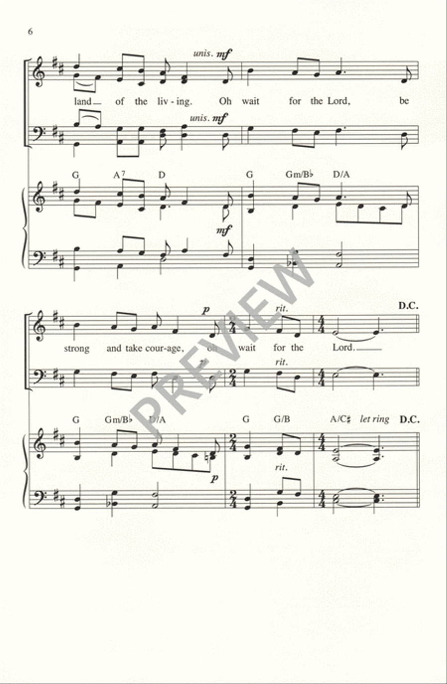 The Lord is My Light The Lord is My Light 4-Part scores gallery preview page 6