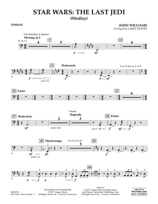Book cover for Star Wars: The Last Jedi (Medley) (Arr. Larry Moore) - Timpani