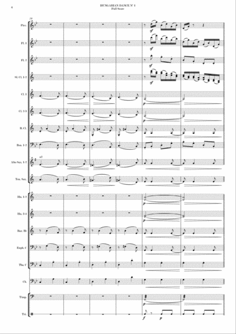 HUNGARIAN DANCE Nº 1 HUNGARIAN DANCE Nº 1 Concert Band scores gallery preview page 6