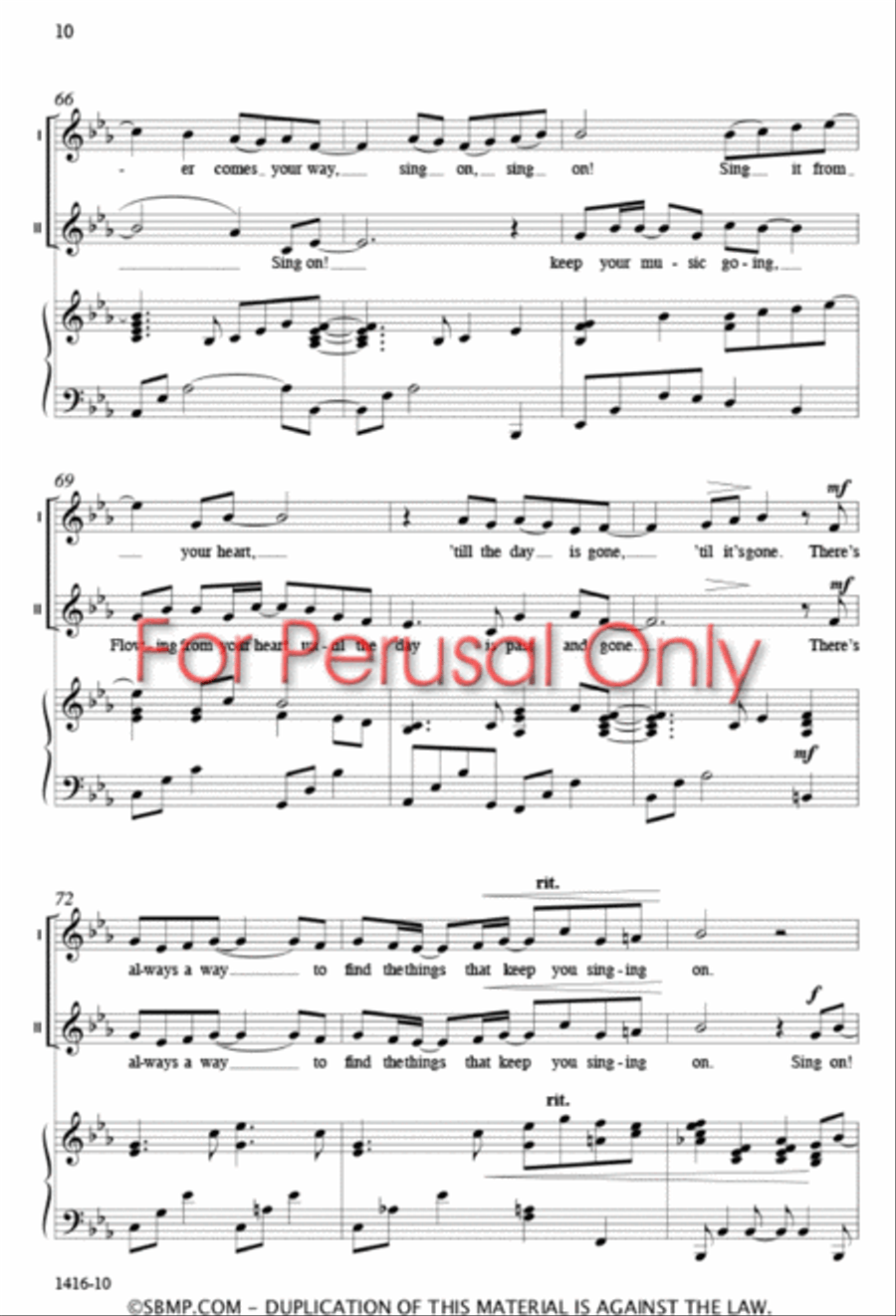 Sing On! - Two-part Octavo 2-Part scores gallery preview page 9
