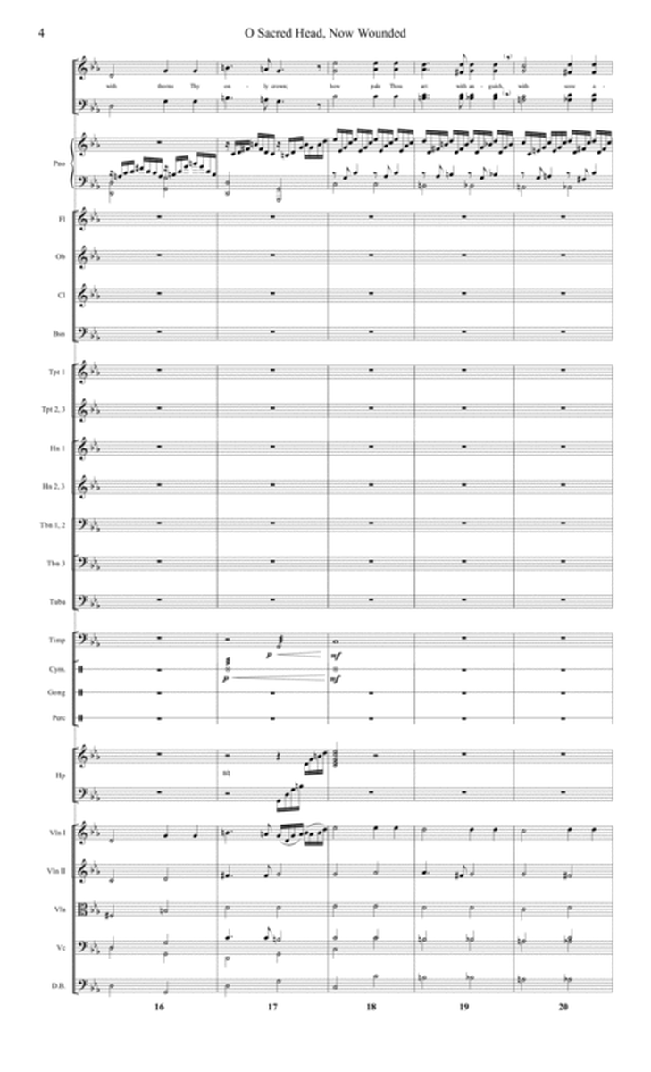 O Sacred Head, Now Wounded (Score)(SATB, Full Orchestra, Orch. Reduction for Organ) - Score Only image number null