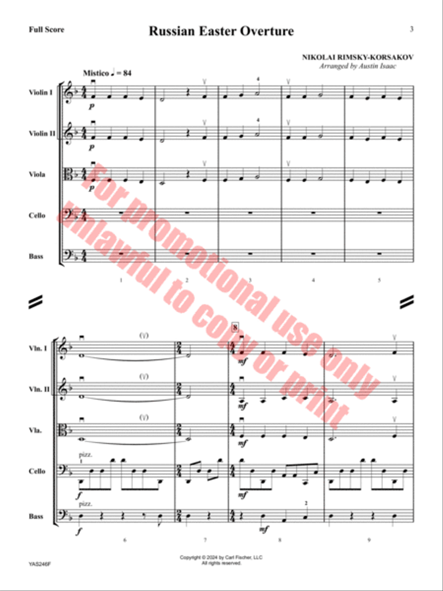 Russian Easter Overture Orchestra scores gallery preview page 4