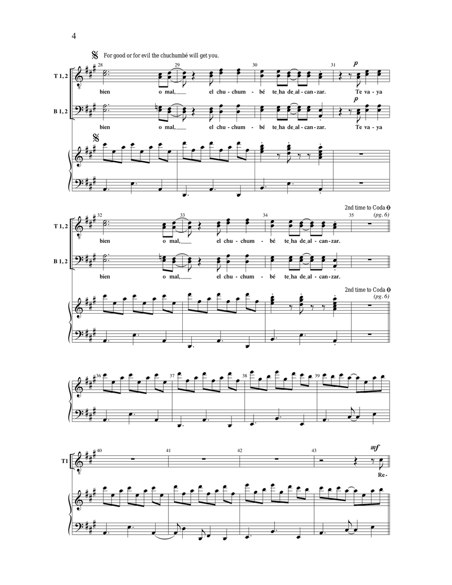 El Chuchumbe El Chuchumbe TTBB scores gallery preview page 3