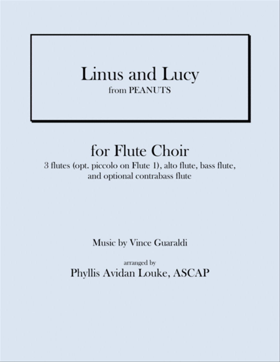 Linus And Lucy Woodwind Ensemble scores gallery preview page 1