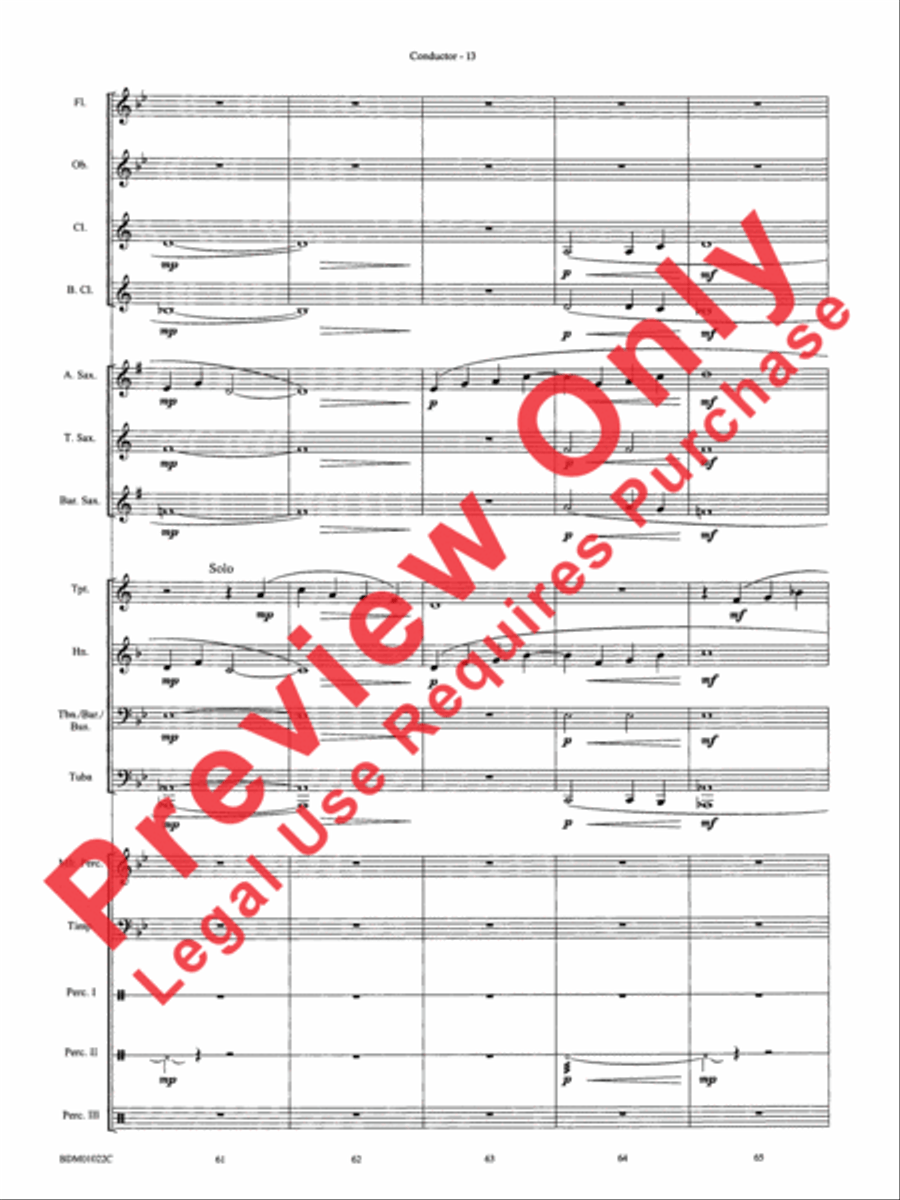 Dark Adventure Concert Band scores gallery preview page 15