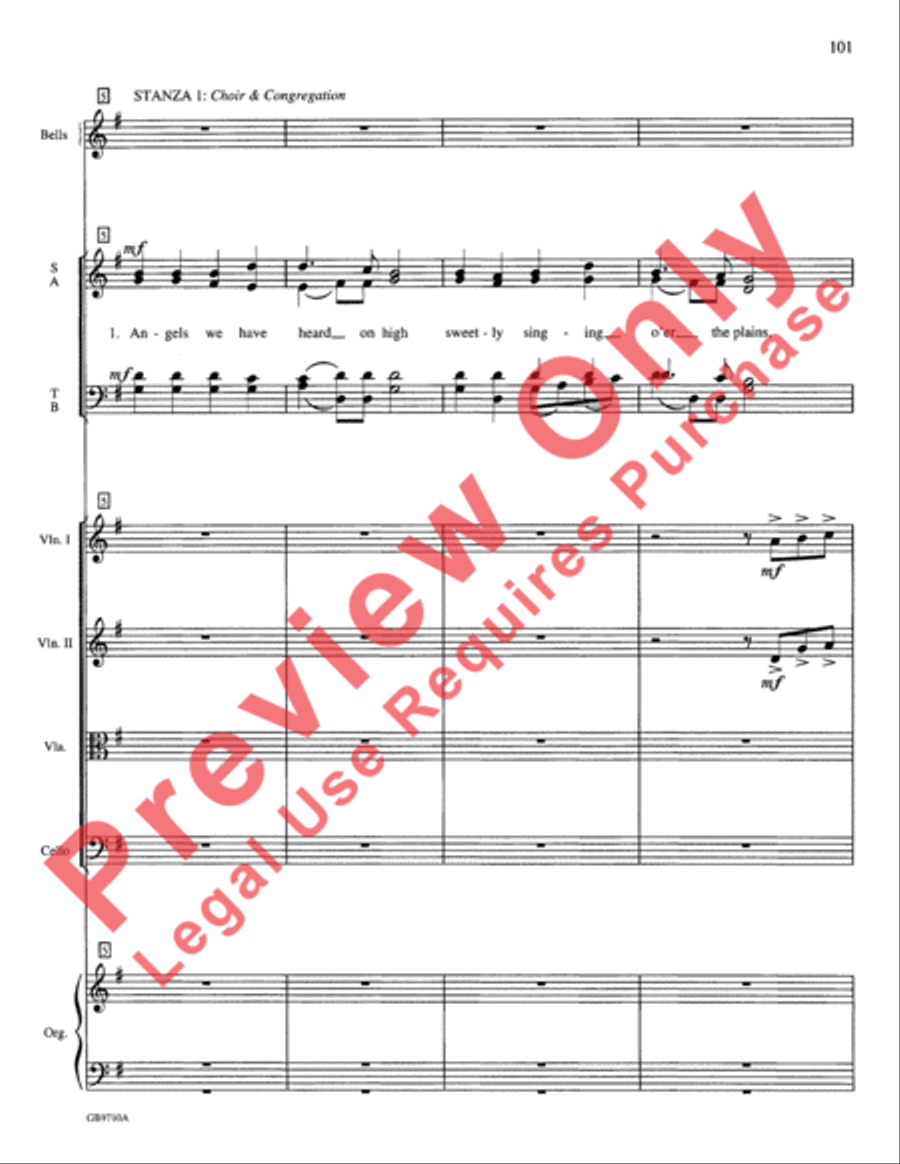 A Festival of Lessons and Carols Choir scores gallery preview page 102