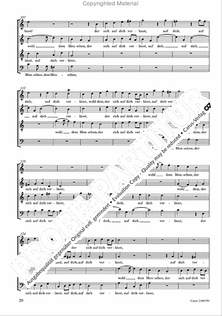 Motets and arias for choirs collected and edited by Johann Adam Hiller, vol. 5 Voice Solo scores gallery preview page 21