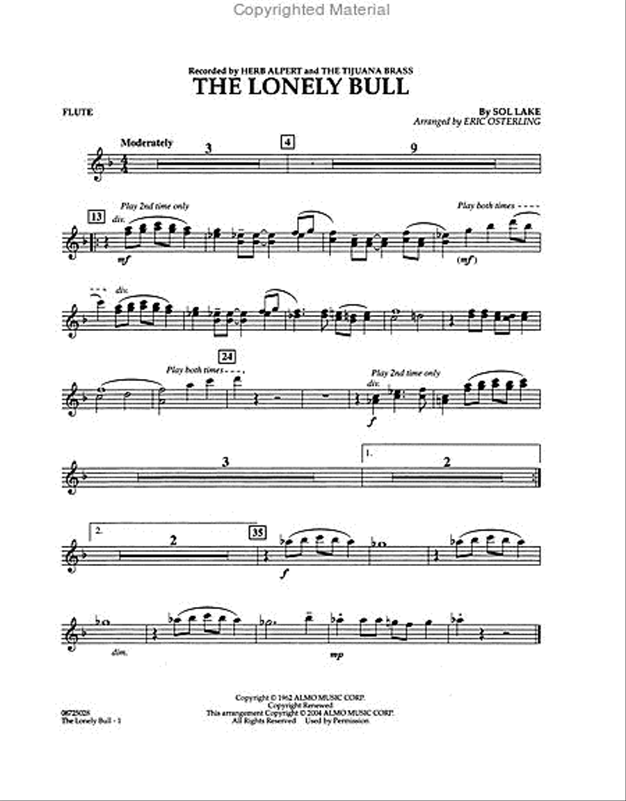 The Lonely Bull Concert Band scores gallery preview page 4