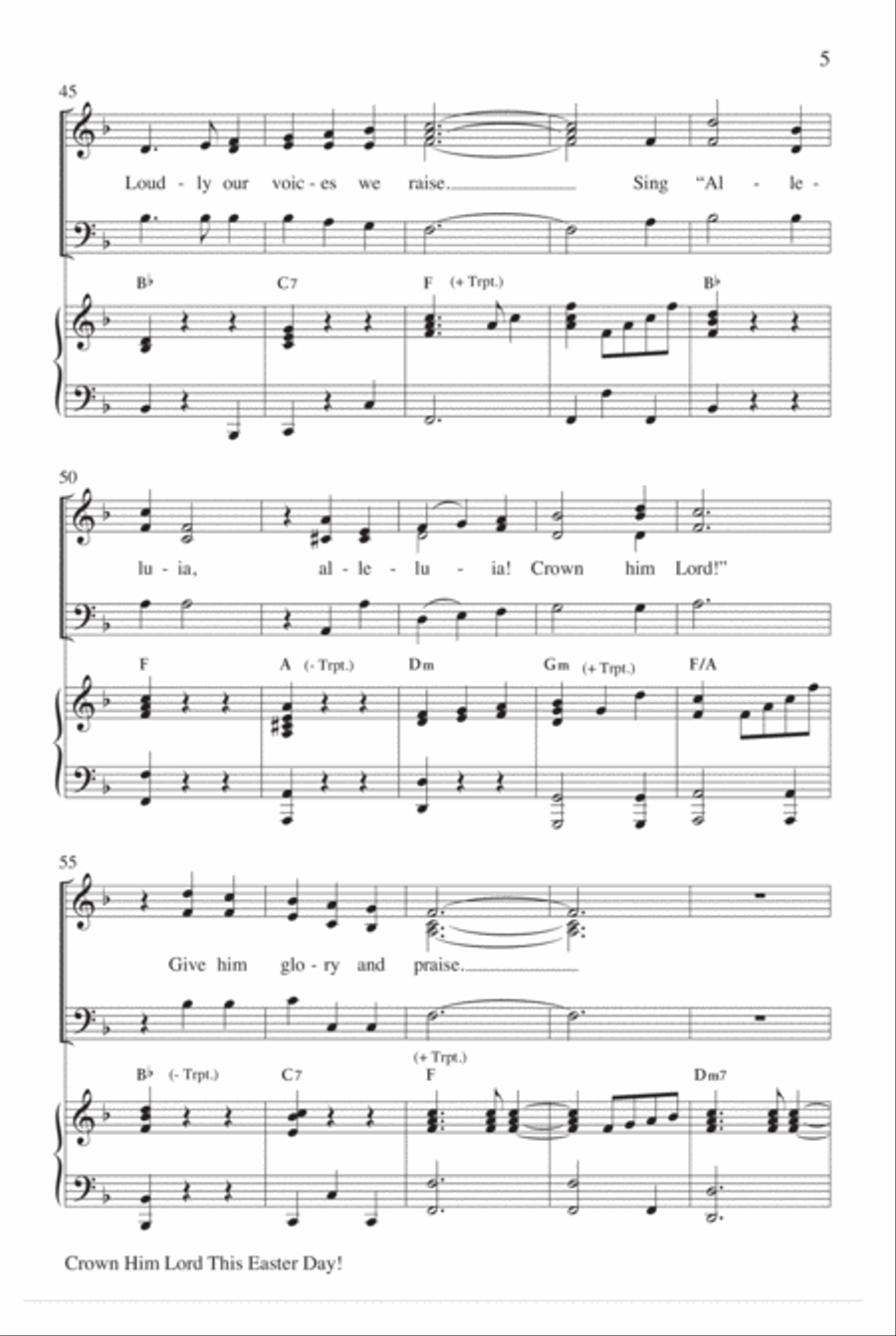 Crown Him Lord This Easter Day! 3-Part scores gallery preview page 5
