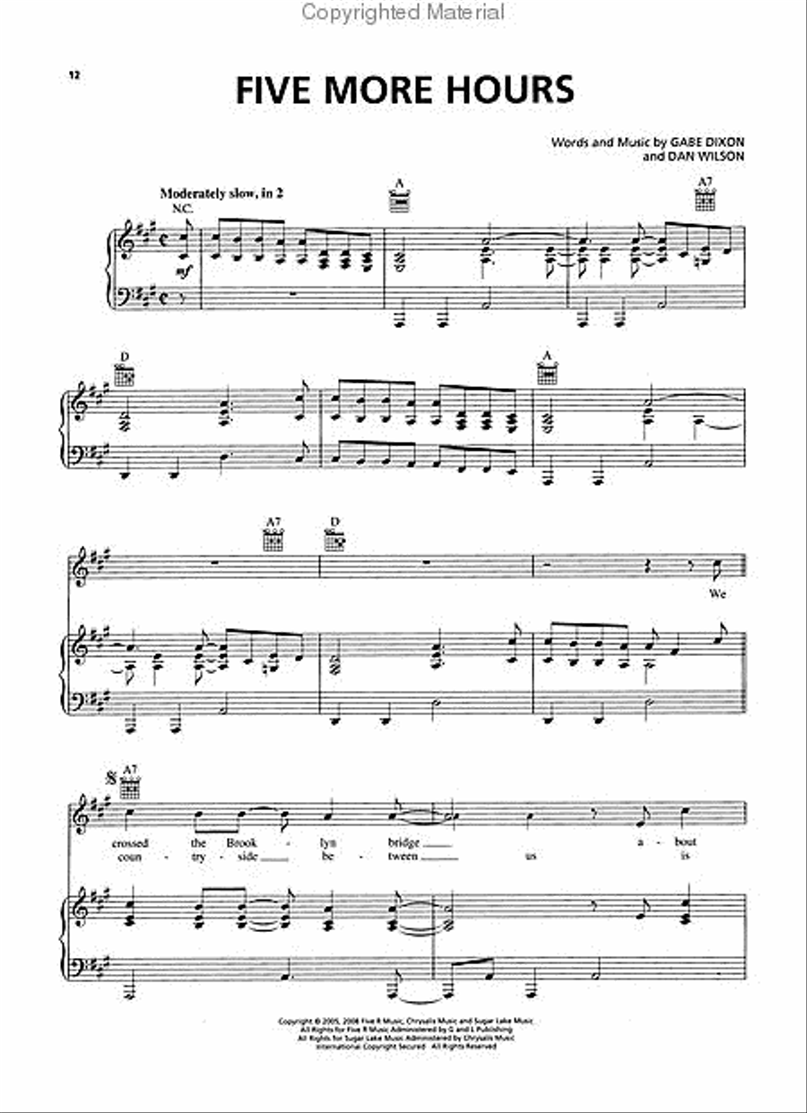 The Gabe Dixon Band Piano, Vocal, Guitar scores gallery preview page 3
