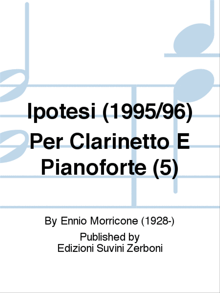 Ipotesi (1995/96) Per Clarinetto E Pianoforte (5) Clarinet Solo scores gallery preview page 1