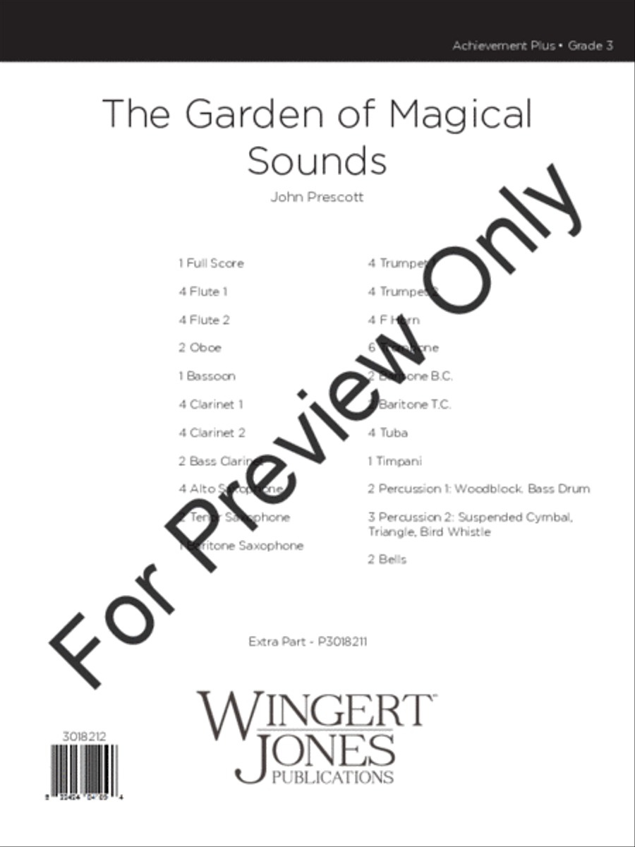 The Garden of Magical Sound (Score) Concert Band scores gallery preview page 2