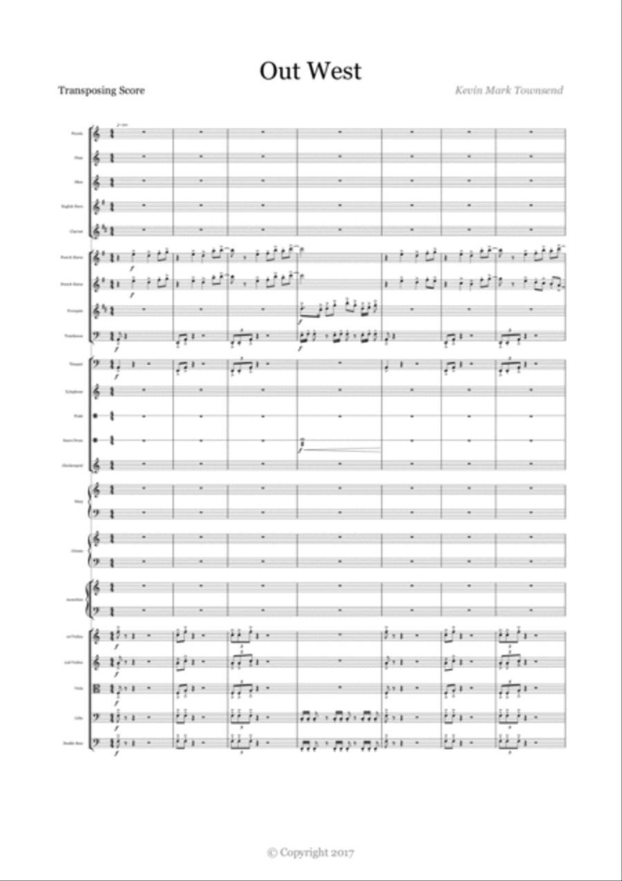 Out West Full Orchestra scores gallery preview page 1