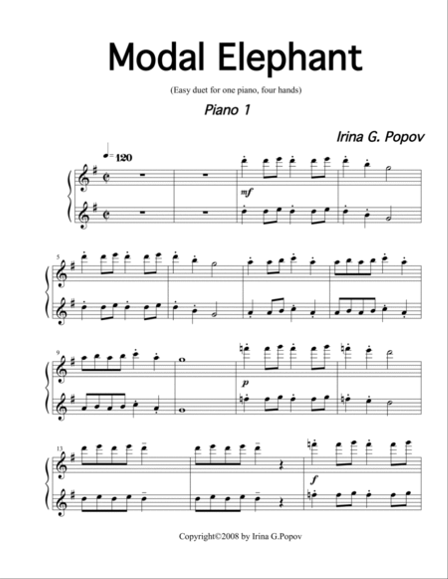 Modal Elephant Piano scores gallery preview page 2