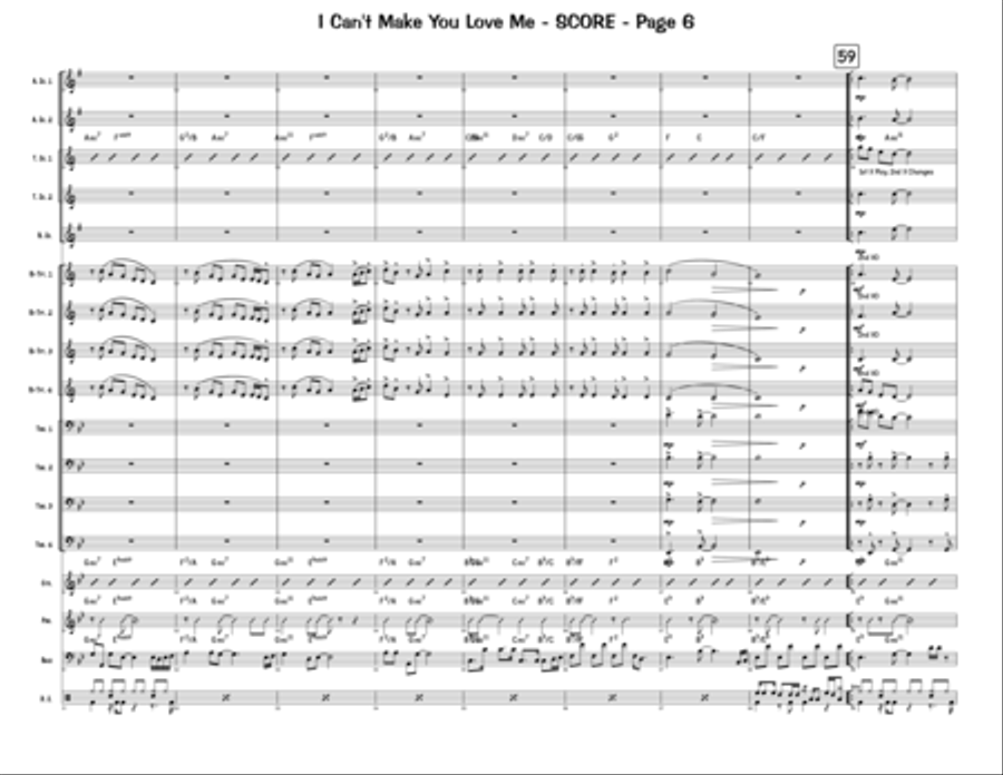 I Can't Make You Love Me Jazz Ensemble scores gallery preview page 6