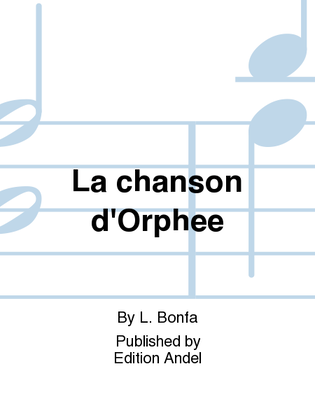 Book cover for La chanson d'Orphee