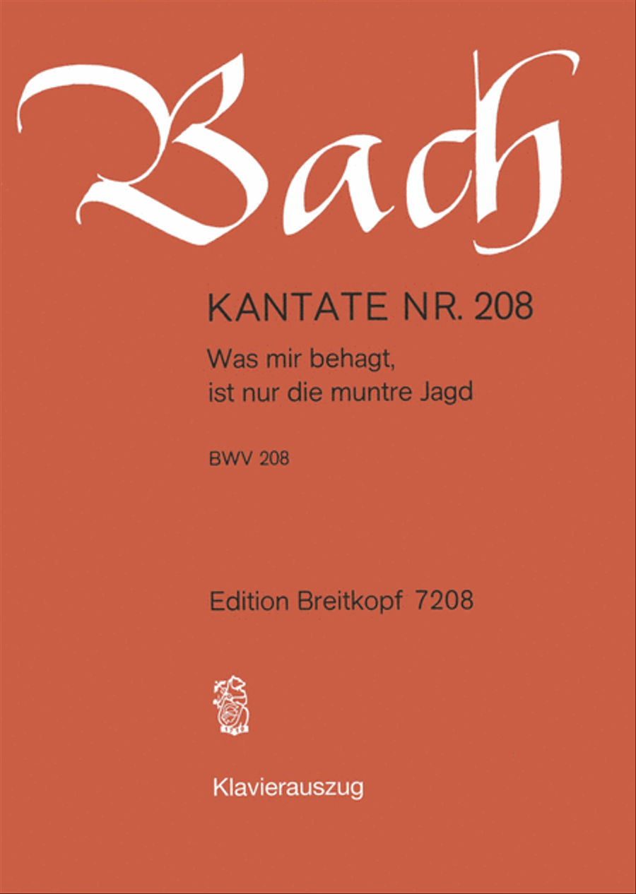 Cantata BWV 208 “Was mir behagt, ist nur die muntre Jagd” Choir scores gallery preview page 1
