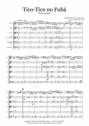 Book cover for Tico-Tico no Fubá - Choro - String Quintet