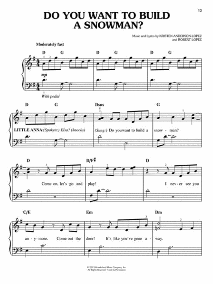 Frozen Easy Piano scores gallery preview page 3