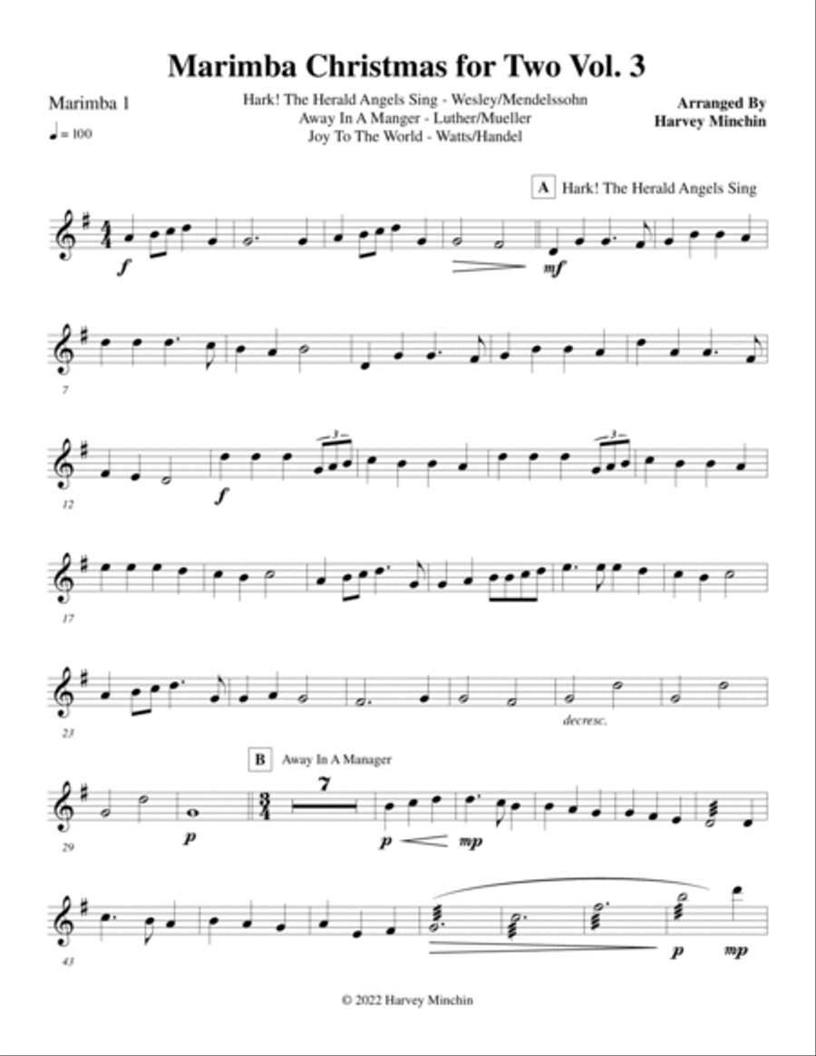 Marimba Christmas For Two Vol 3 Marimba scores gallery preview page 5