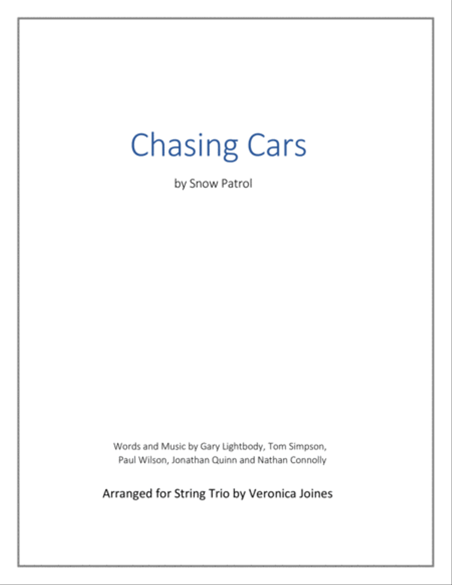 Chasing Cars String Trio scores gallery preview page 1