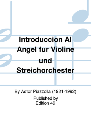 Book cover for Introduccion Al Angel fur Violine und Streichorchester