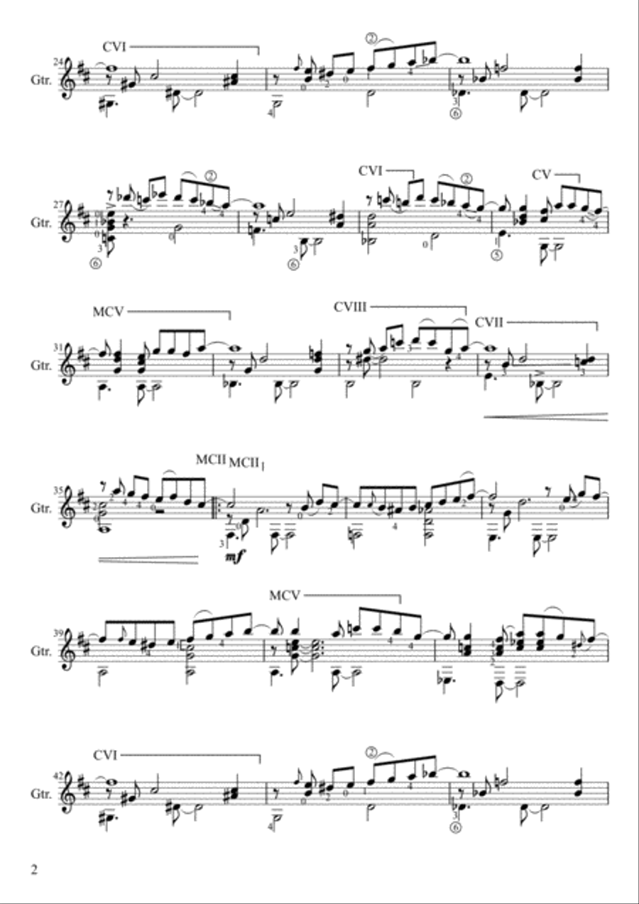 Vamo' arriba Guitar Solo scores gallery preview page 2