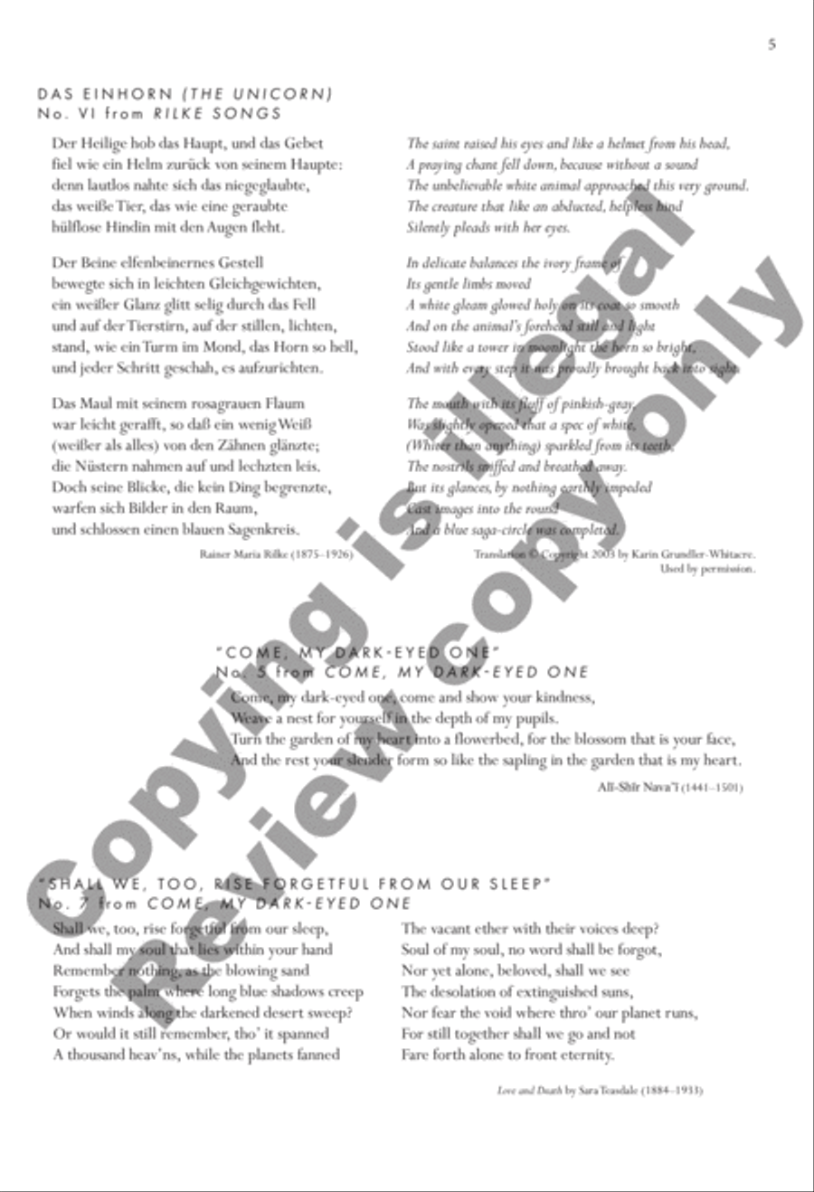 Selected Secular Choral Works of Julian Wachner 4-Part scores gallery preview page 5