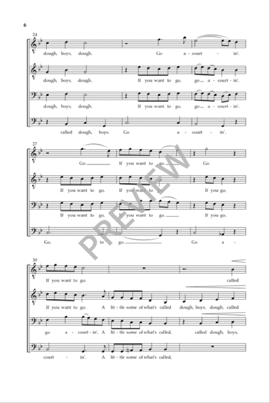If You Want to Go A-Courtin' TTBB scores gallery preview page 7