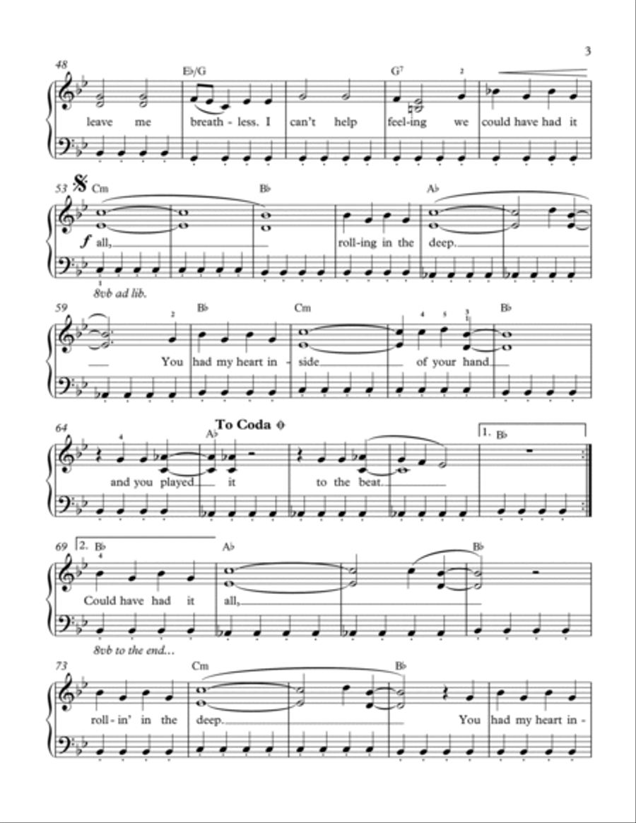 Rolling In The Deep Voice scores gallery preview page 3