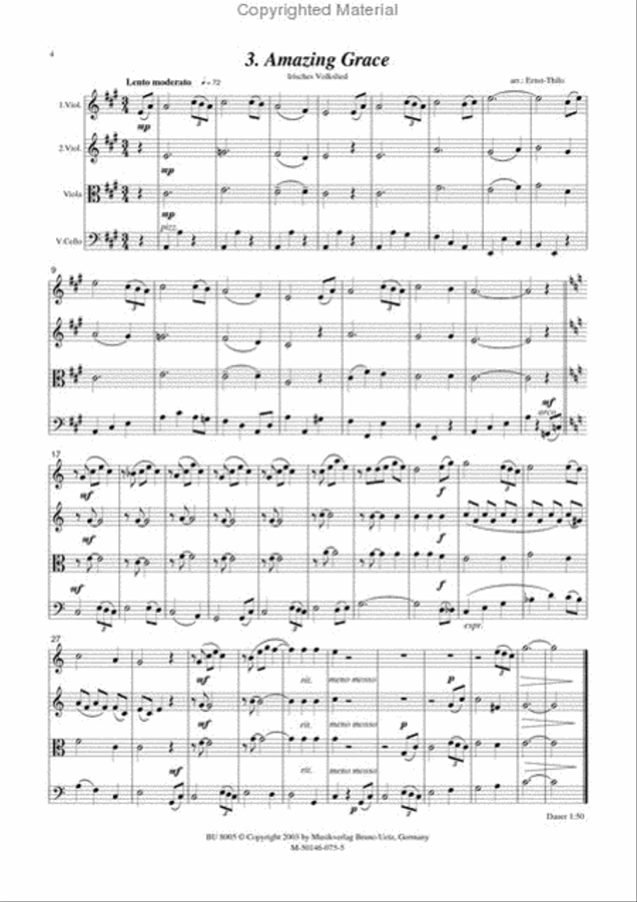Romantic Highlights String Quartet scores gallery preview page 2