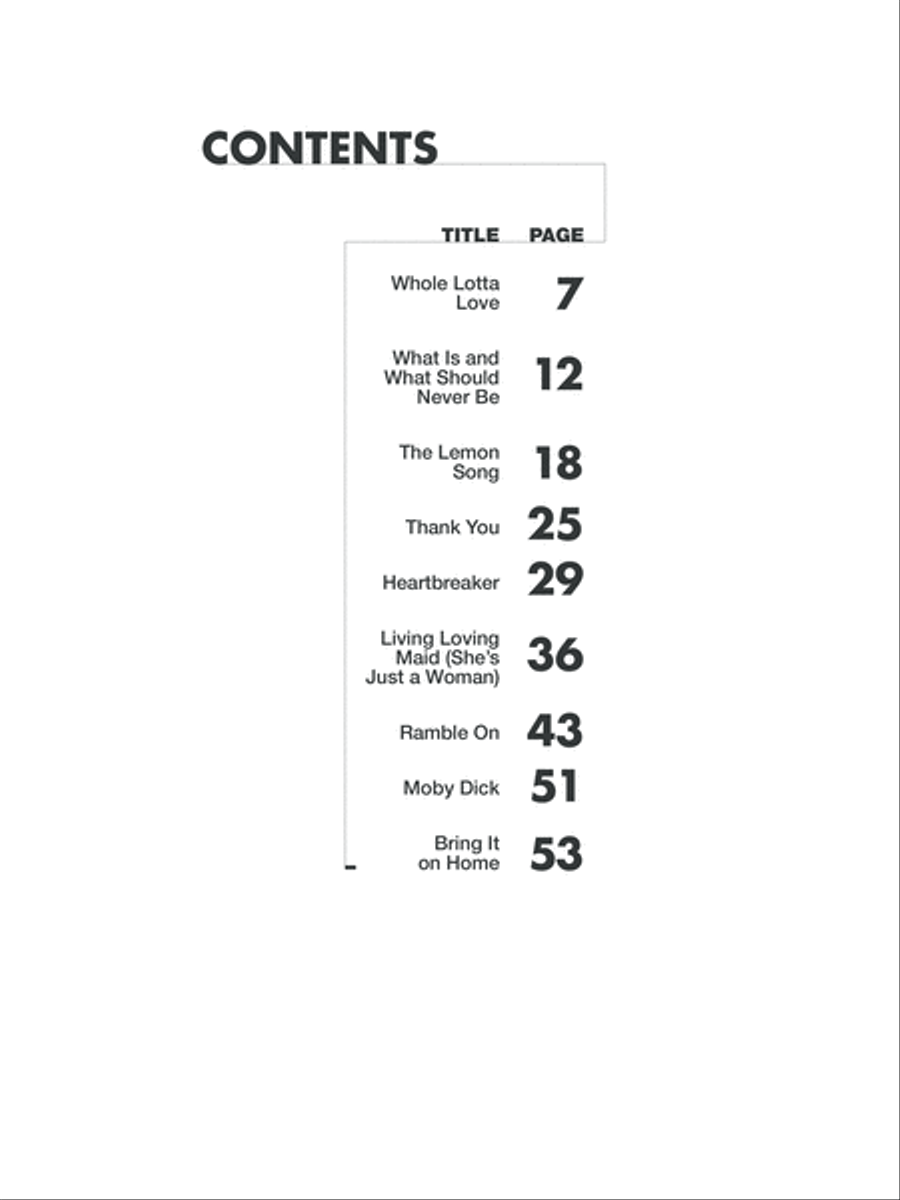 Led Zeppelin -- II Platinum Bass Guitar Bass Guitar Tablature scores gallery preview page 3