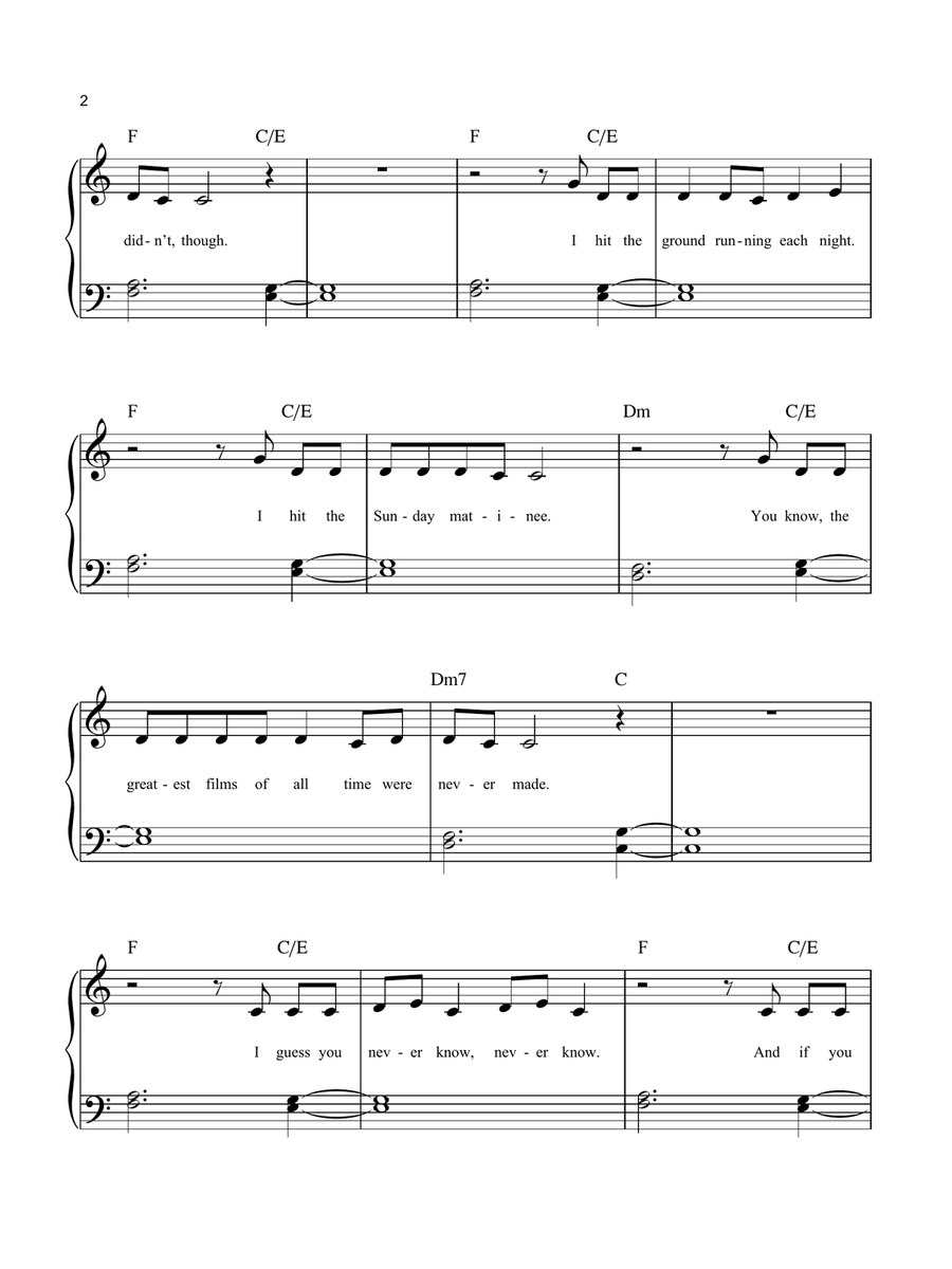 the 1 Easy Piano scores gallery preview page 2