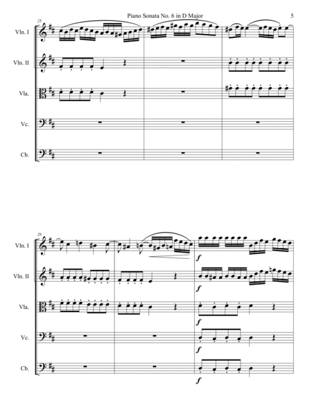 Piano Sonata No. 6 in D Major, Movement 1