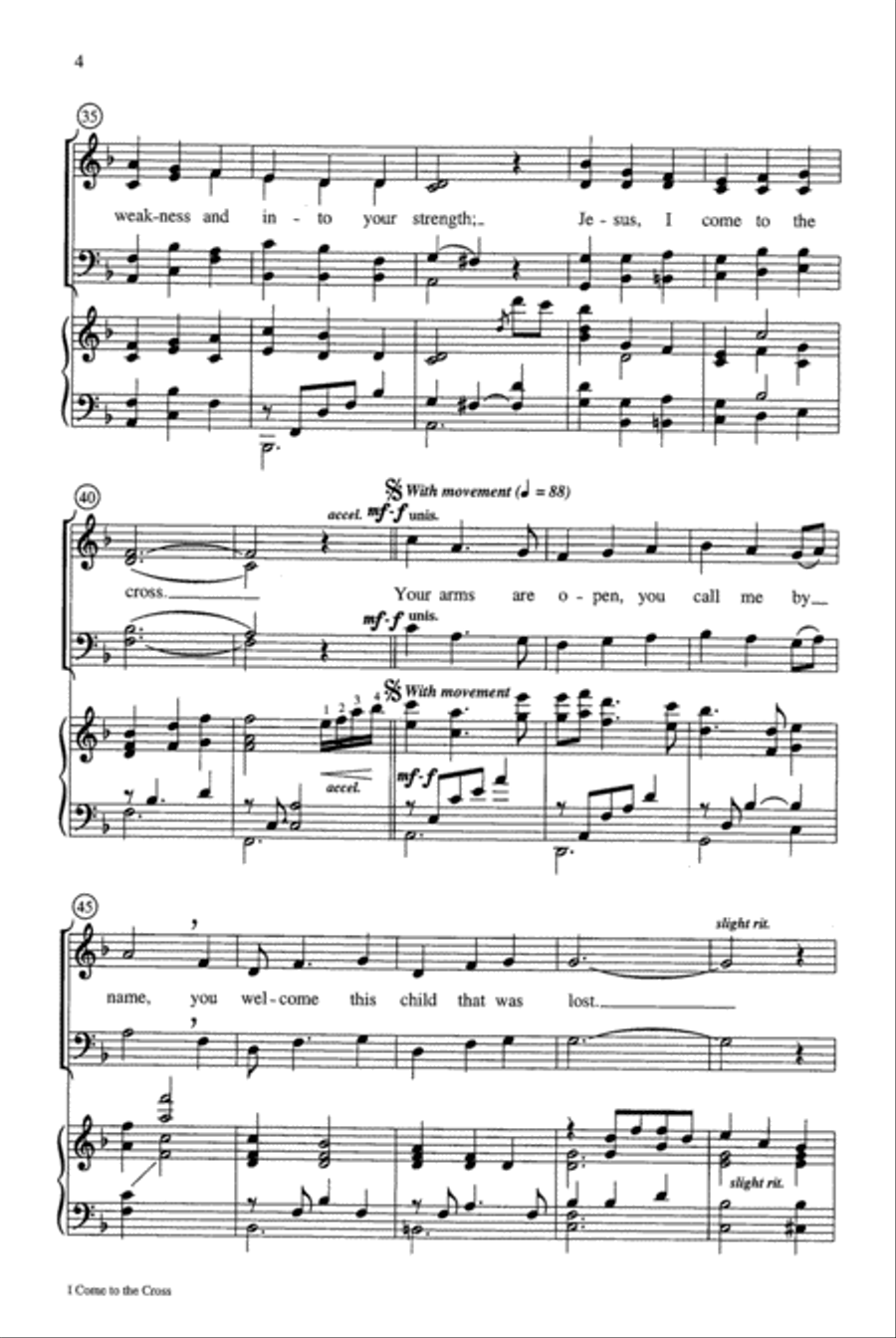 I Come to the Cross I Come to the Cross 4-Part scores gallery preview page 4