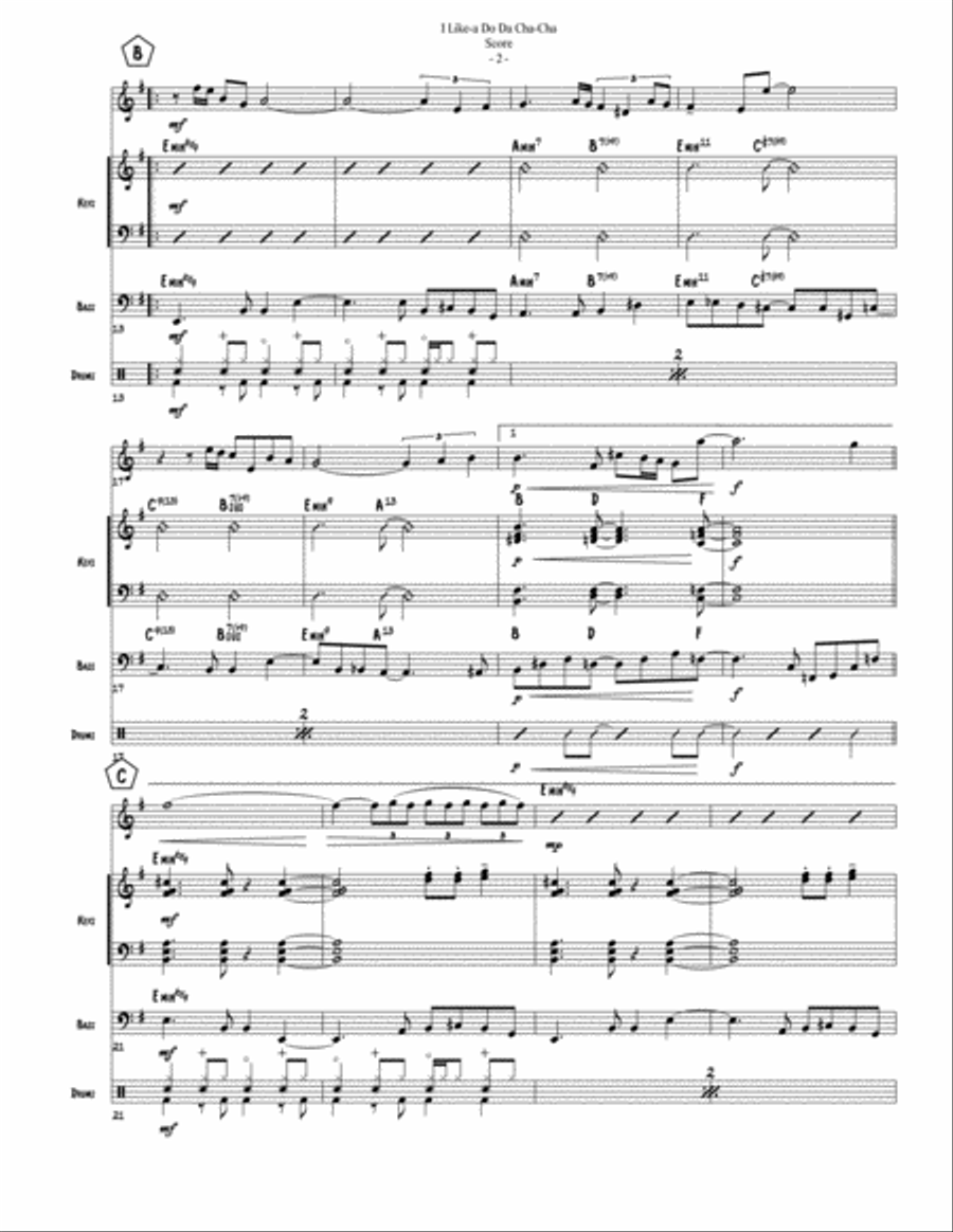 I Like-a Do Da Cha-Cha I Like-a Do Da Cha-Cha Jazz Ensemble scores gallery preview page 3