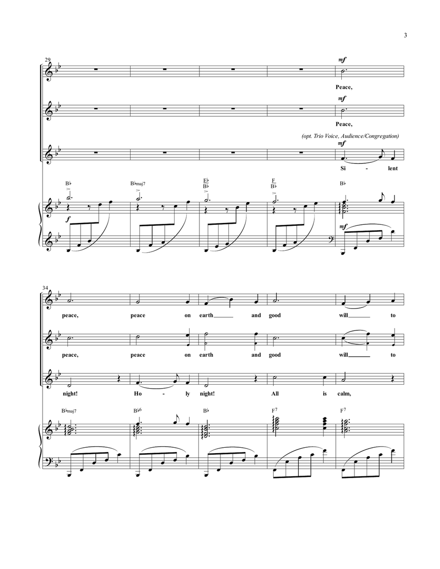 Peace, Peace Peace, Peace Voice scores gallery preview page 3