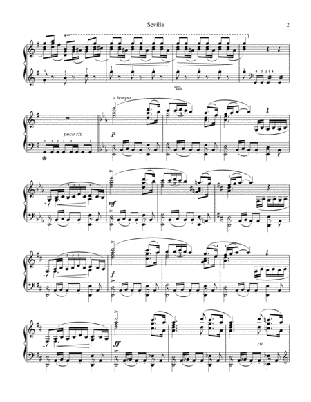 Sevilla Op. 47 No. 3 for piano solo image number null