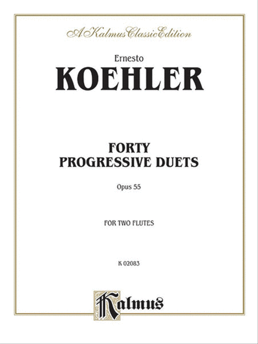 Forty Progressive Duets, Op. 55 Flute Duet scores gallery preview page 1