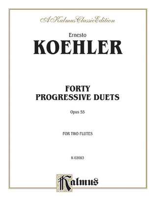 Book cover for Forty Progressive Duets, Op. 55