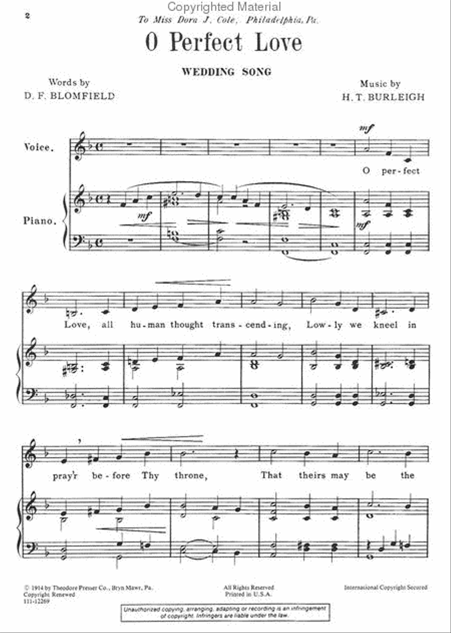 O Perfect Love Chamber Music scores gallery preview page 2