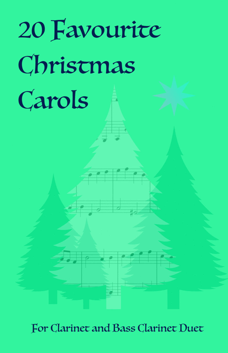 20 Favourite Christmas Carols for Clarinet and Bass Clarinet Duet Clarinet Duet scores gallery preview page 1