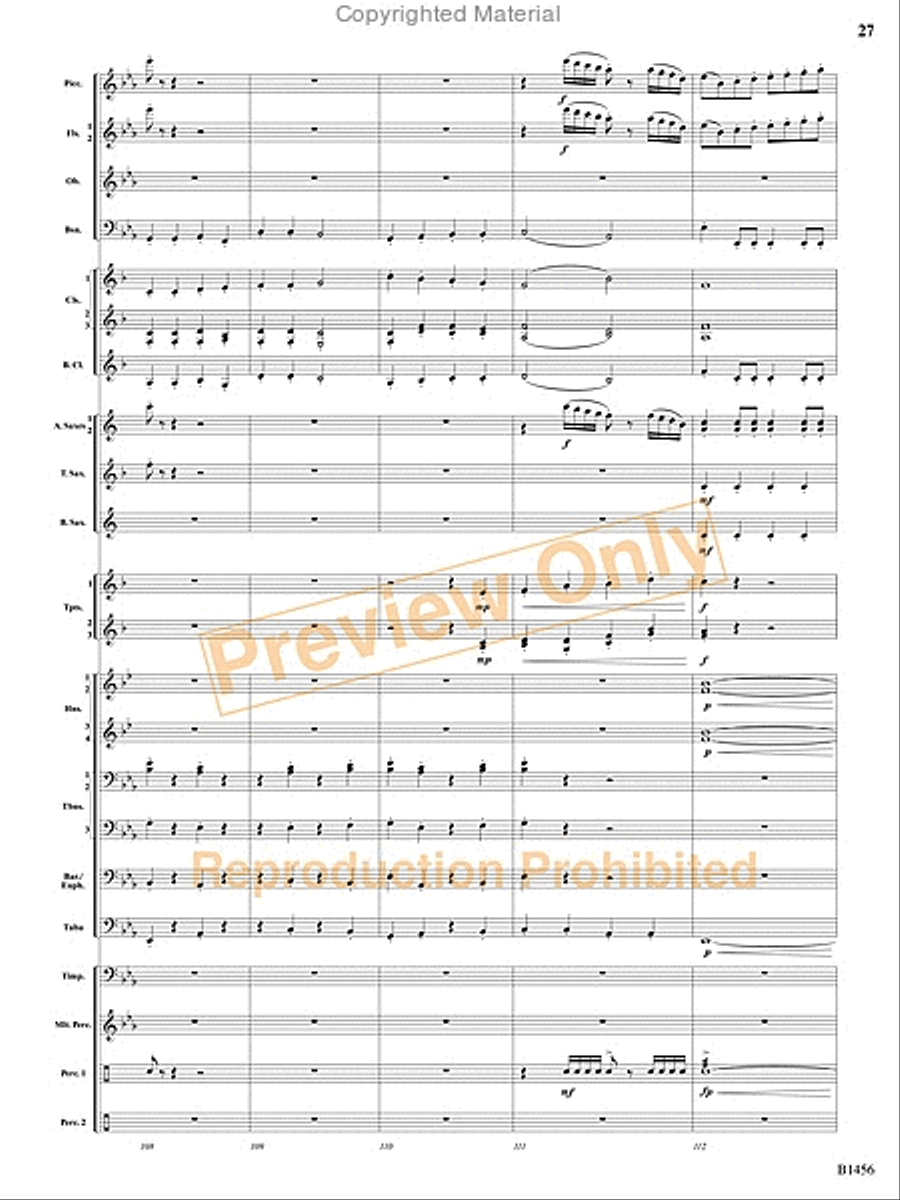 Overture to a Winter Celebration Concert Band scores gallery preview page 62